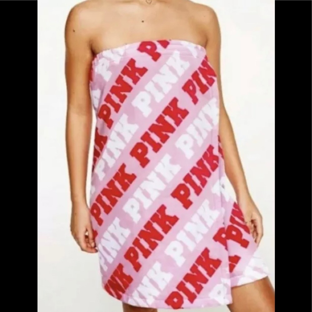 Victoria's Secret Pink Wrap Towel Wrap Bath Body Towel NWT one size fits all